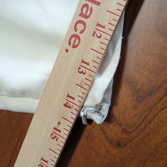 Mercer & Madison Womens White Linen Tie Waist Wide Leg Pants Size 6 Side Zipper - Picture 10 of 14